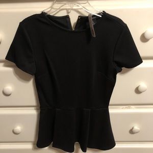 Black Peplum Blouse